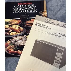 Sharp Carousel Microwave Cookbook 1983 Elec Corp Hardcover And Operation Manual